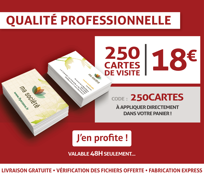 code exclusif cartes de visite